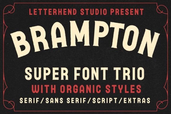 Brampton Trio: A Stylish Font Trio for Web Design