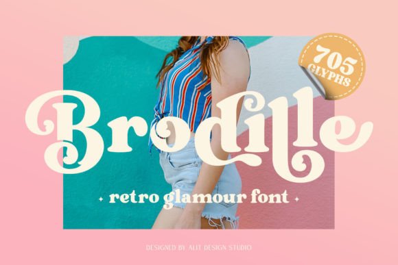 Brodille: A Retro-Glam Font for Bold Branding