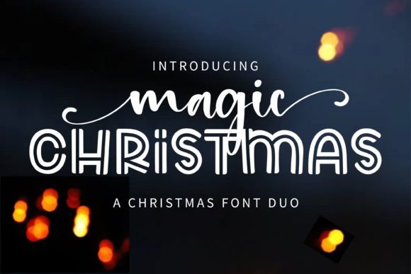 Magic Christmas Duo: A Font That Brings Holiday Magic to Every Project